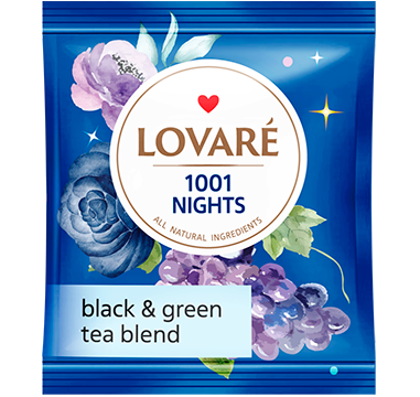 Lovaré 1001 Nights – Premium Black &amp; Green Tea | 24 Individually Wrapped Tea Bags