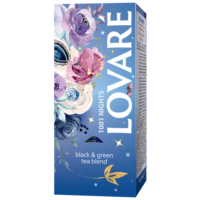 Lovaré 1001 Nights – Premium Black &amp; Green Tea | 24 Individually Wrapped Tea Bags