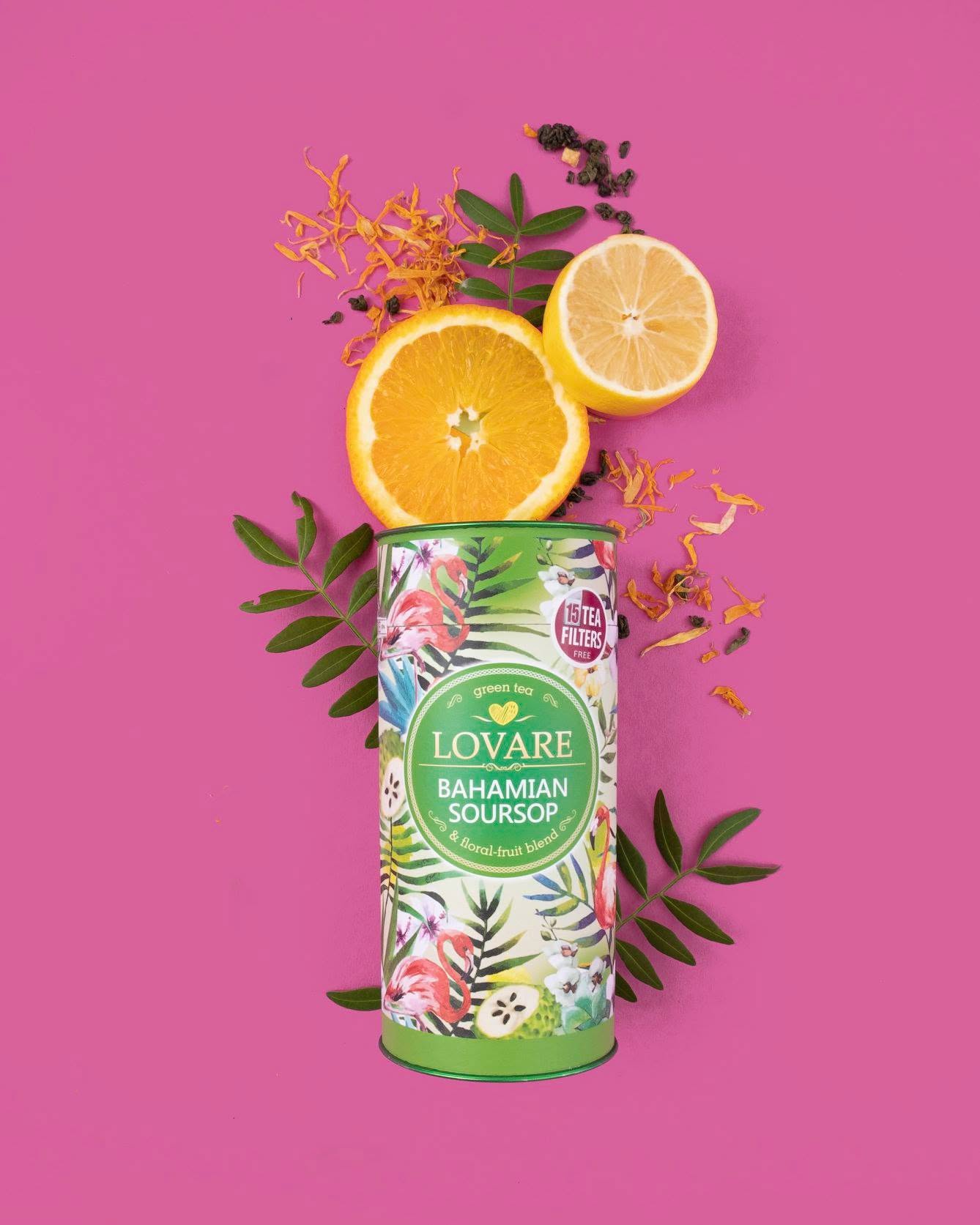 Lovaré Bahamian Soursop Premium Loose Leaf Green Tea – 80 g