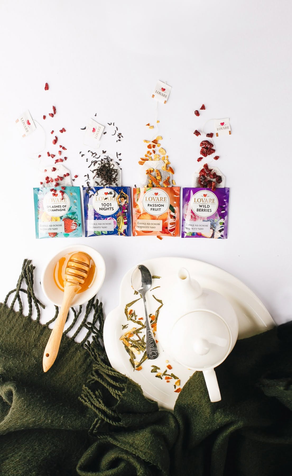 Lovaré Flowers & Tea Collection – Luxury Tea Gift Set (60 Tea Bags)