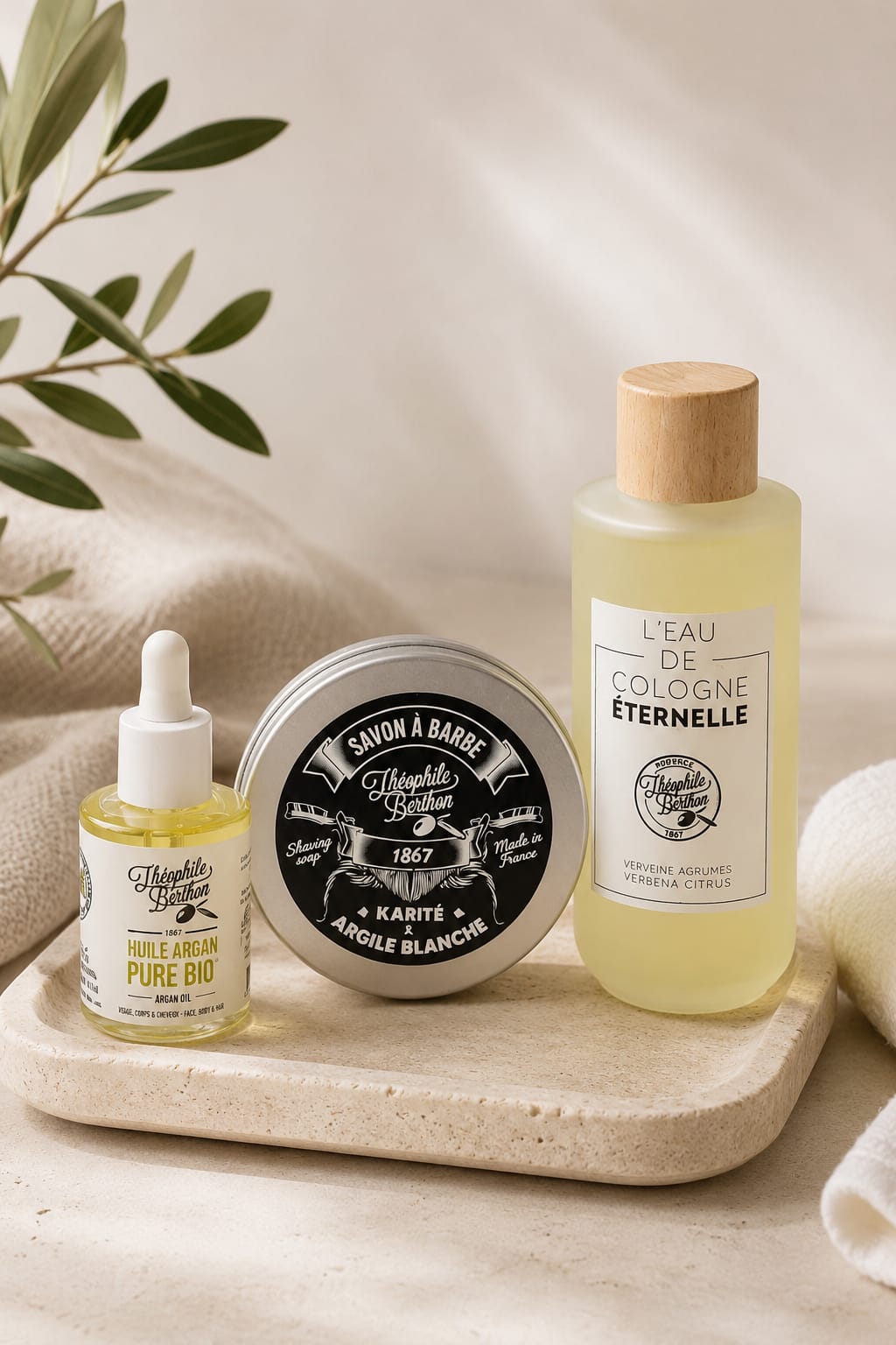 Luxury Grooming Set for Men – Shaving Soap, Argan Oil & Cologne Gift Box