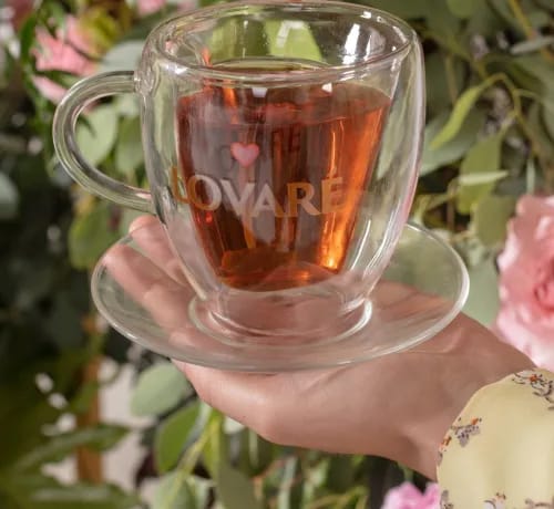 Lovaré Tea With Love Gift Set – Luxury Tea Gift Box & Strawberry Marshmallow Green Tea