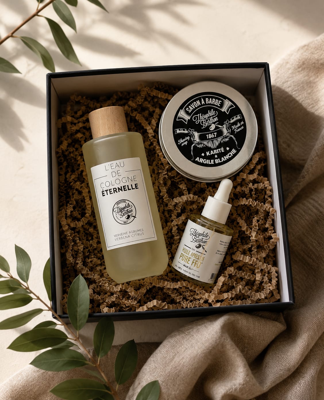 Luxury Grooming Set for Men – Shaving Soap, Argan Oil & Cologne Gift Box