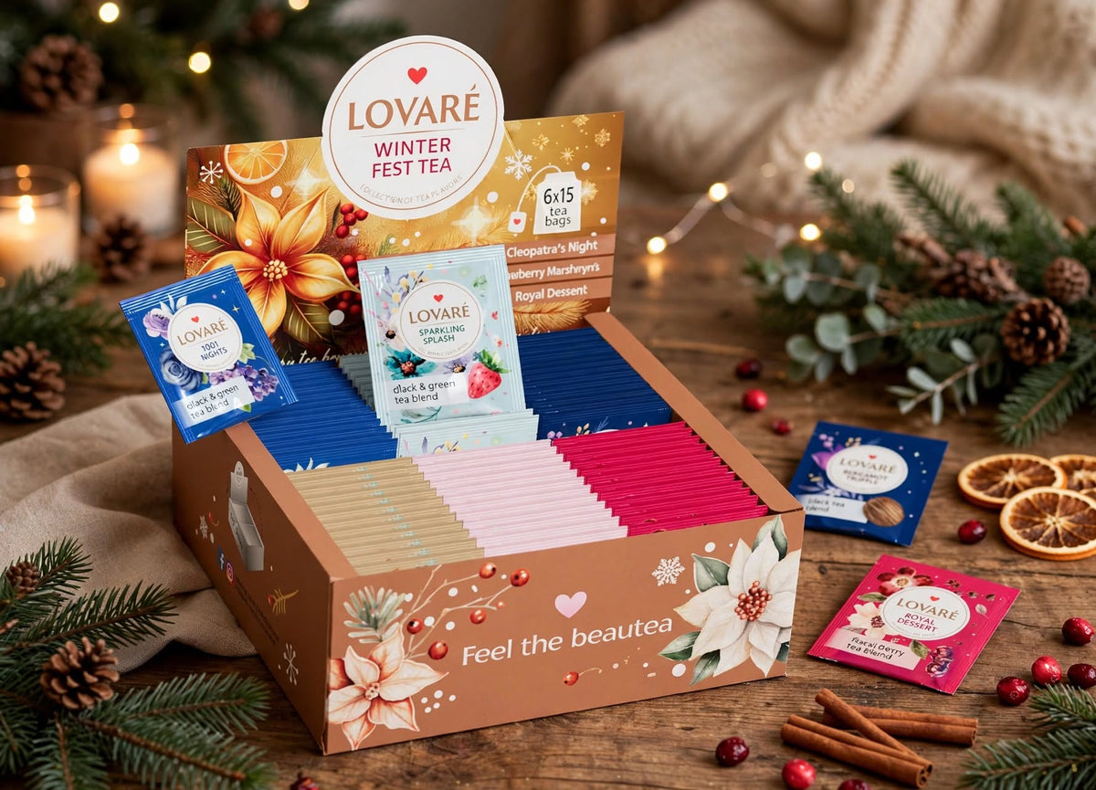 LOVARÉ Winter Fest Tea Set – 90 Premium Theezakjes