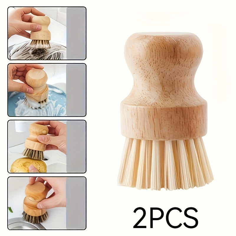 🧽Multi-Functional Kitchen Cleaning Brush – Eco-Friendly Beechwood Scrubber