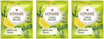 Lovaré Citrus Melissa – Premium Green Tea | 24 Individually Wrapped Tea Bags