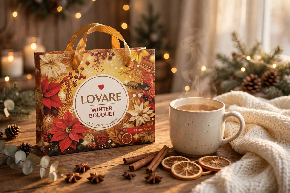LOVARÉ Winter Bouquet – Premium Thee Cadeauset – Luxe Theecollectie – Winter & Kerst Cadeau