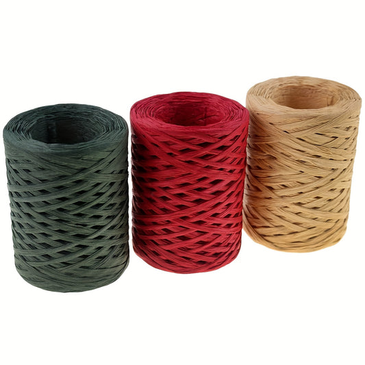 3-Roll Raffia Ribbon Set