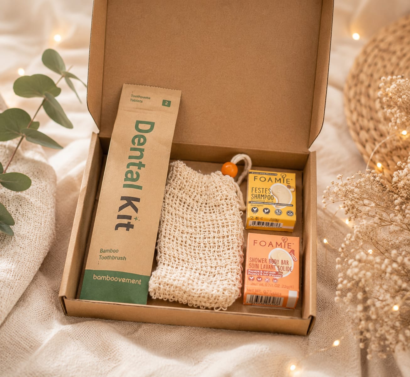 Mini Plastic Free Travel Kit | Bamboo Toothbrush & Solid Toiletries | EcoHavenShop