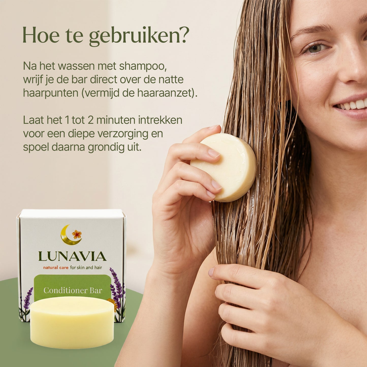 Lunavia Natural Hair Detox Set – Plasticvrije Haarverzorging met Shampoo Bar, Conditioner Bar &amp; Natuurlijke Essentials