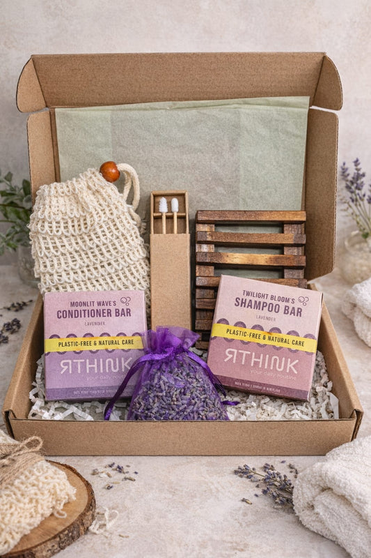 Plastic-Free Lavender Hair Care Gift Set