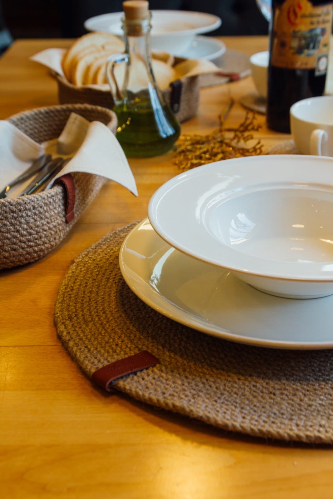 Handmade Round Placemats 35 cm – Onderzetter Bord / Tafel Placemat – Duurzame Tafeldecoratie – Set of 1/4/6