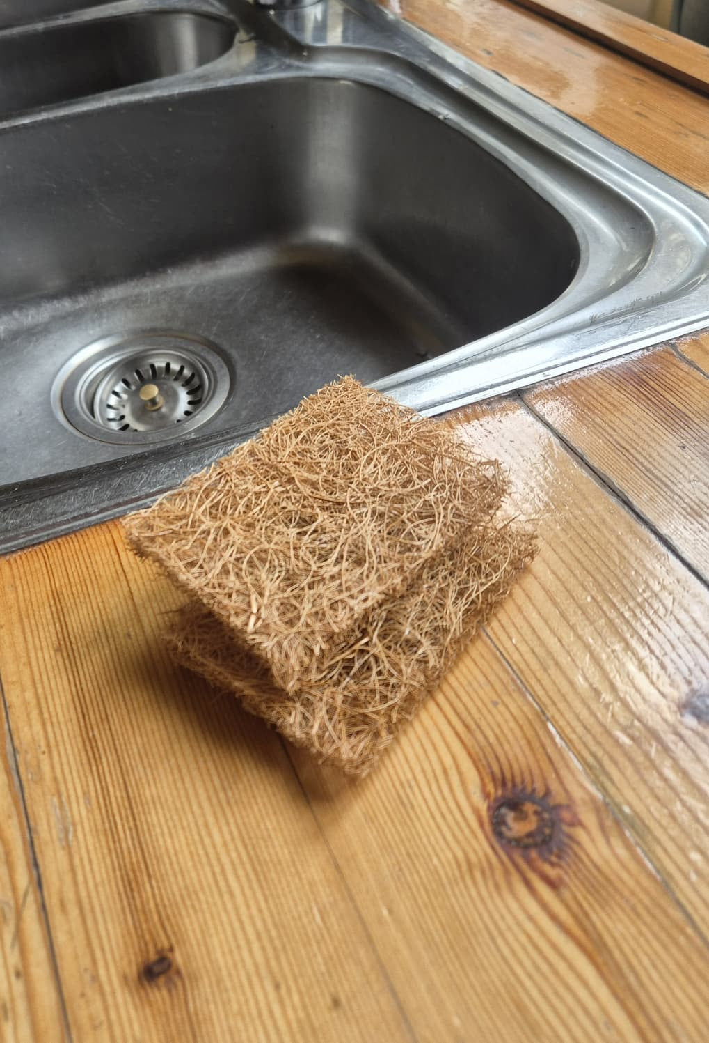 Coconut Scrub Sponges (2-Pack) – Scratch-Free, Plastic-Free & Compostable | Heavy Duty Eco Cleaning