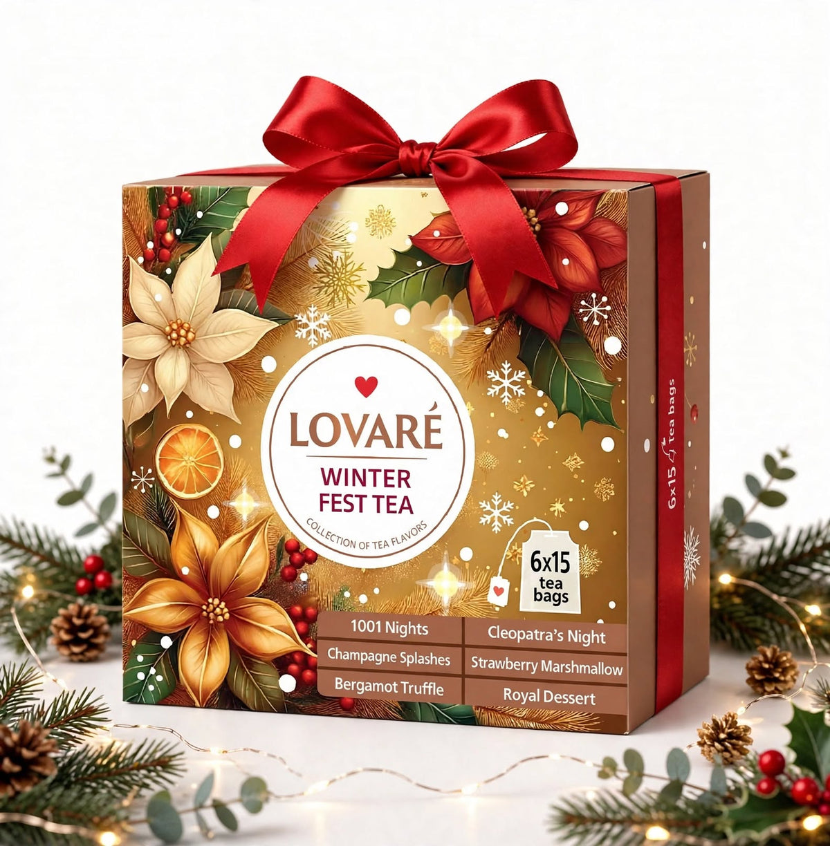 LOVARÉ Winter Fest Tea Set – 90 Premium Theezakjes