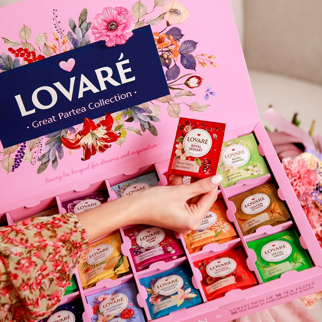 Lovaré Flowers & Tea Collection – Luxury Tea Gift Set (60 Tea Bags)