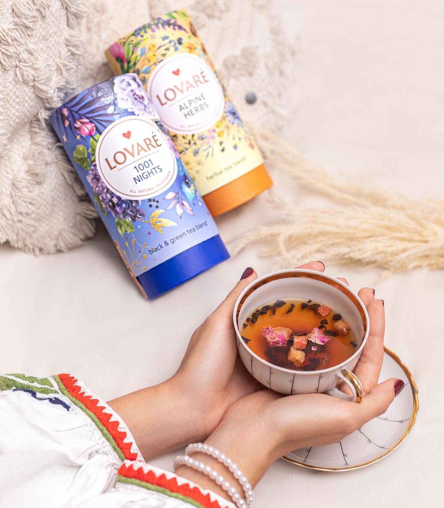✨ Lovaré 1001 Nights Luxury Tea Tube – 80g Premium Loose Leaf Blend