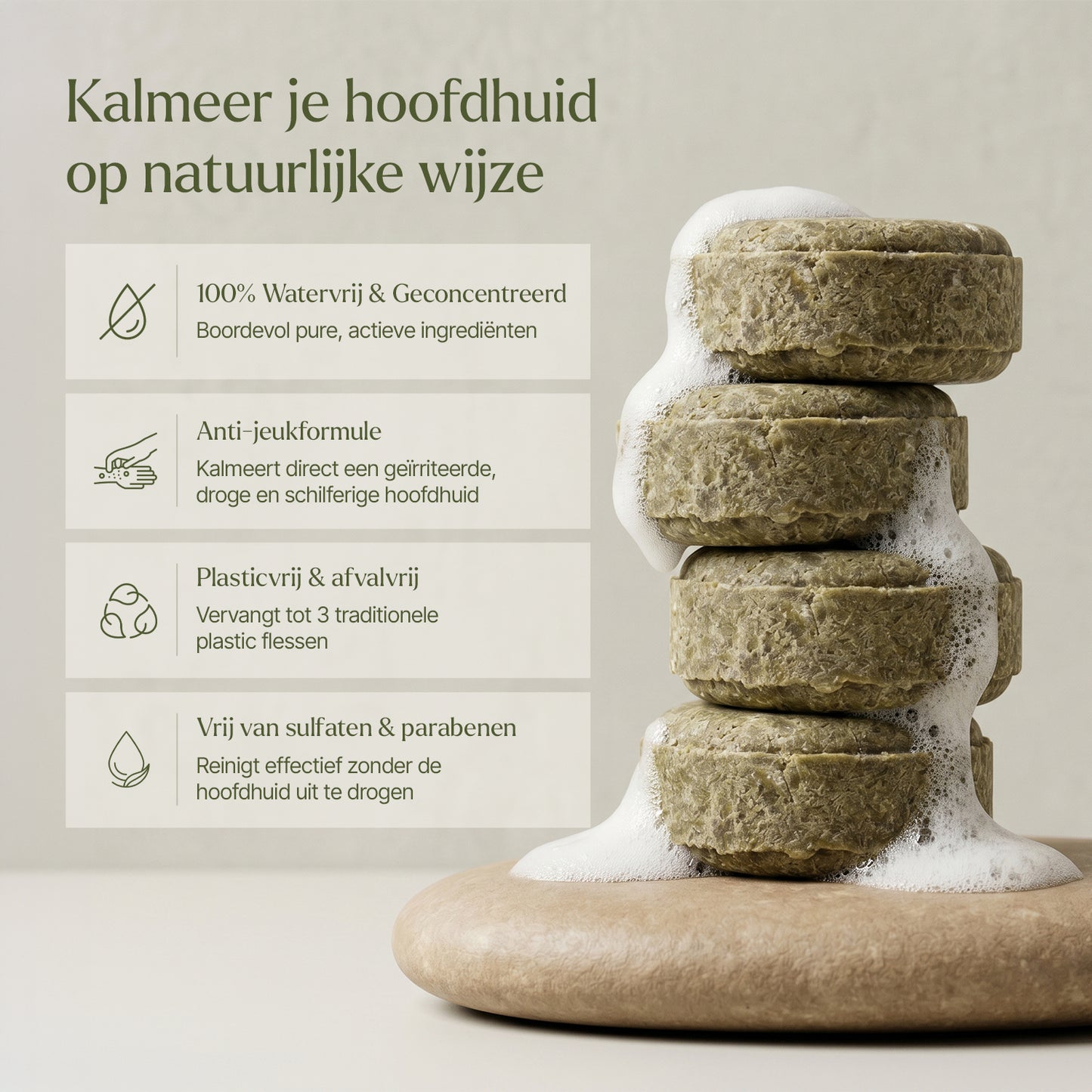 Lunavia Natural Hair Detox Set – Plasticvrije Haarverzorging met Shampoo Bar, Conditioner Bar &amp; Natuurlijke Essentials