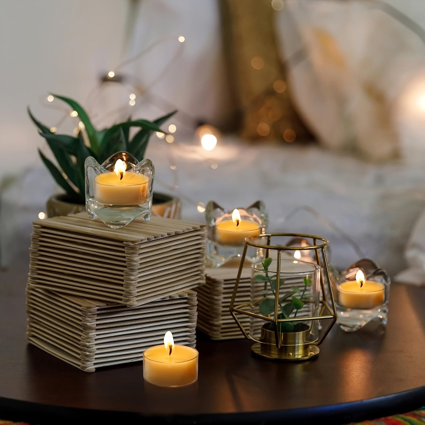 Natural Beeswax Round Candles