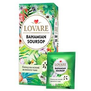 Lovaré Bahamian Soursop – Premium Green Tea | 24 Individually Wrapped Tea Bags