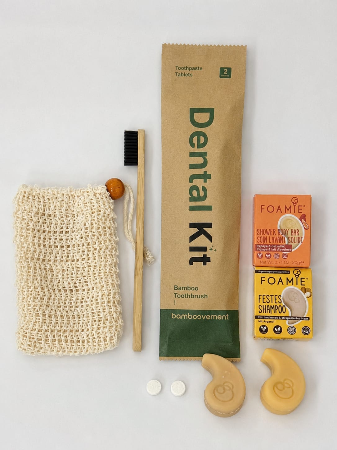 Mini Plastic Free Travel Kit | Bamboo Toothbrush & Solid Toiletries | EcoHavenShop