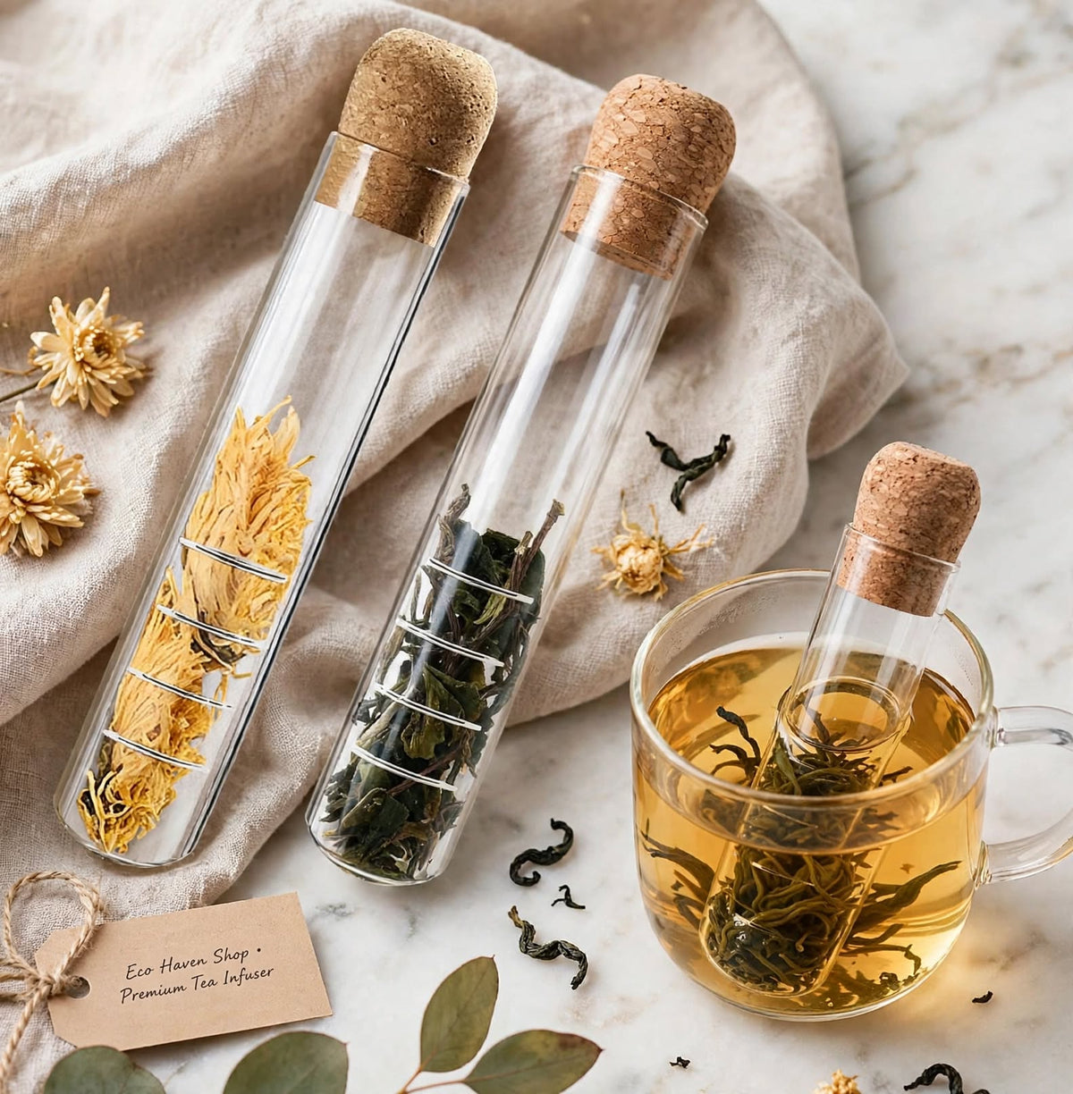 Glass Tube Tea Infuser with Cork
