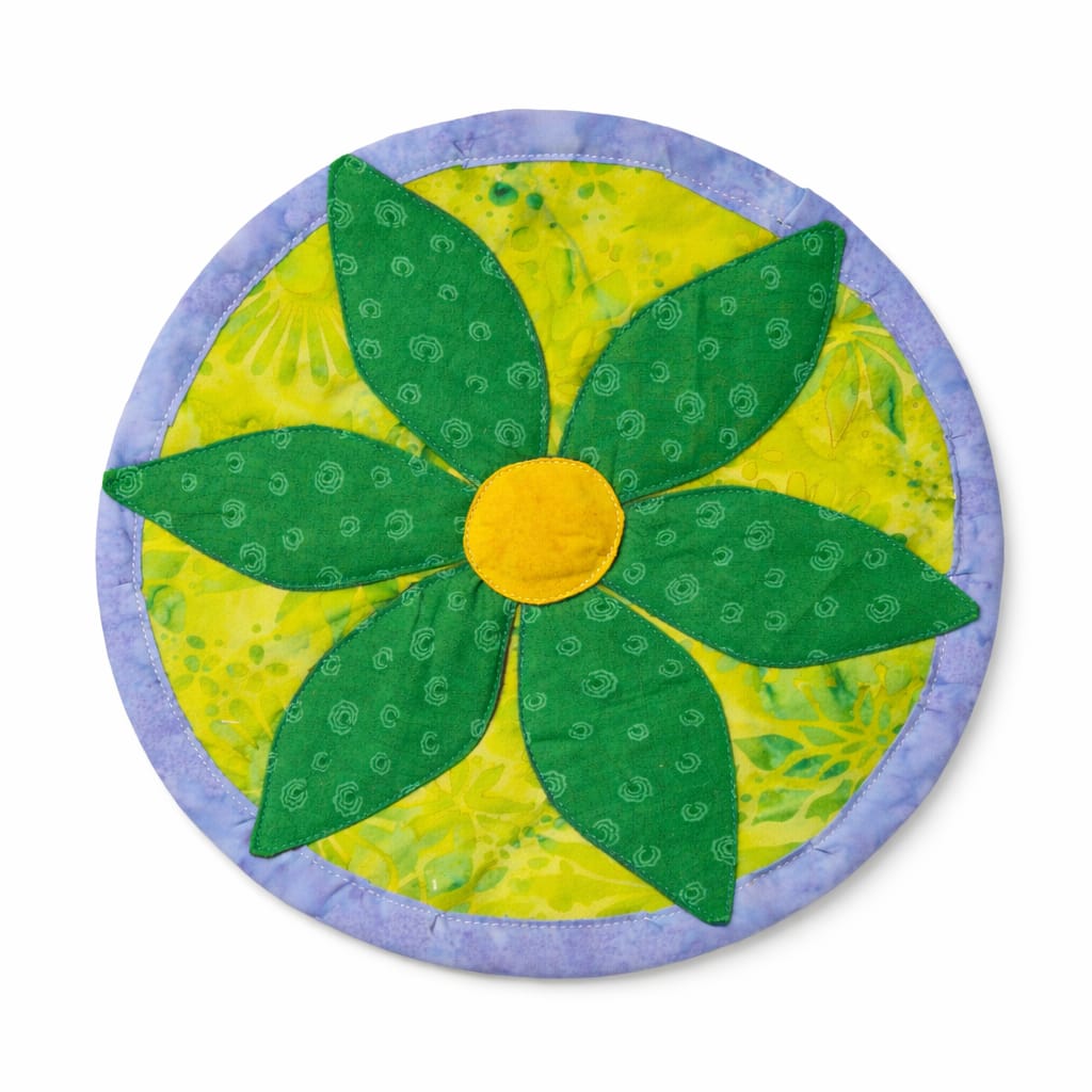 Handmade Flower Quilted Pot Holder – Eco Kitchen Hot Pad