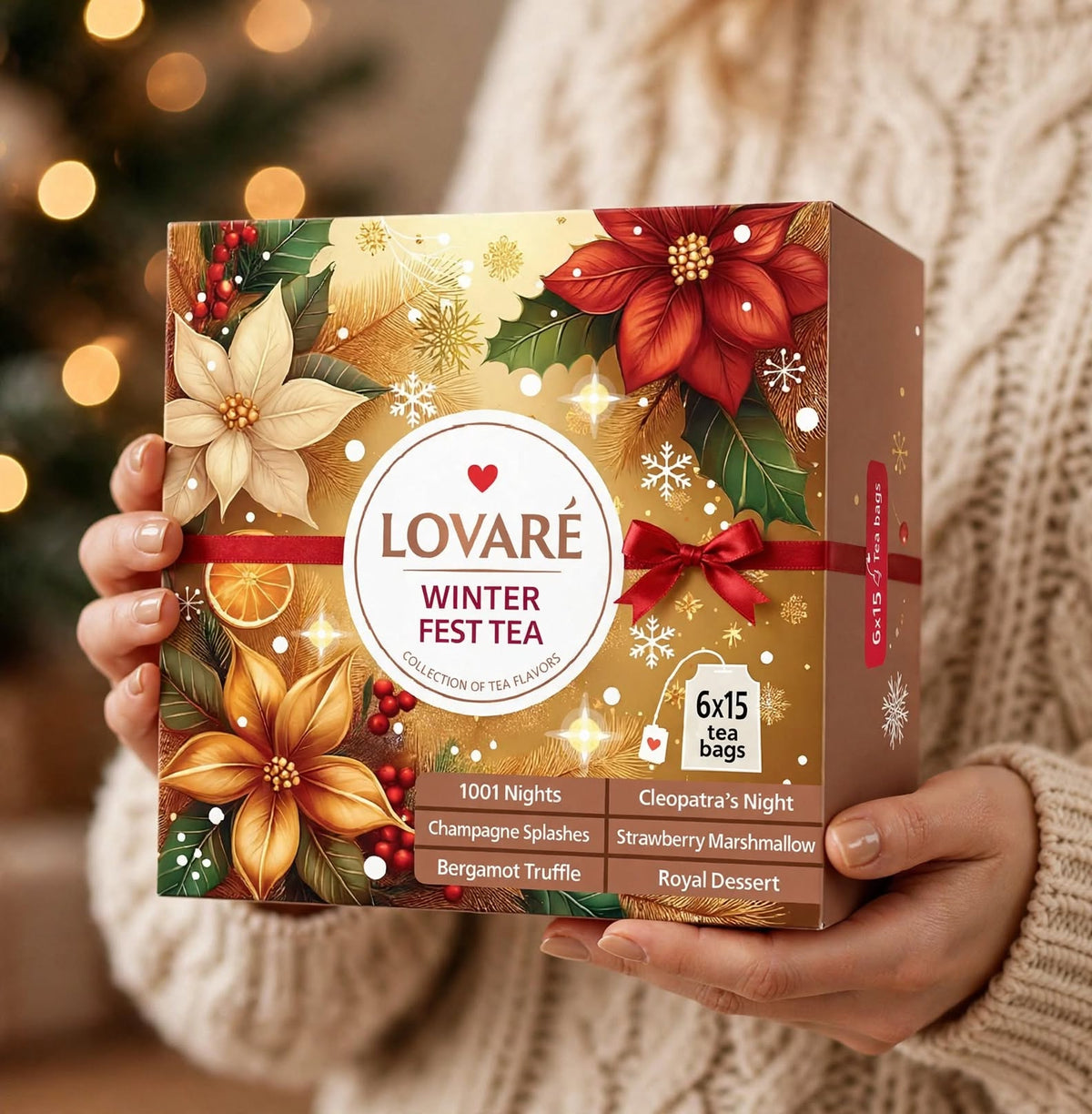 LOVARÉ Winter Fest Tea Set – 90 Premium Theezakjes