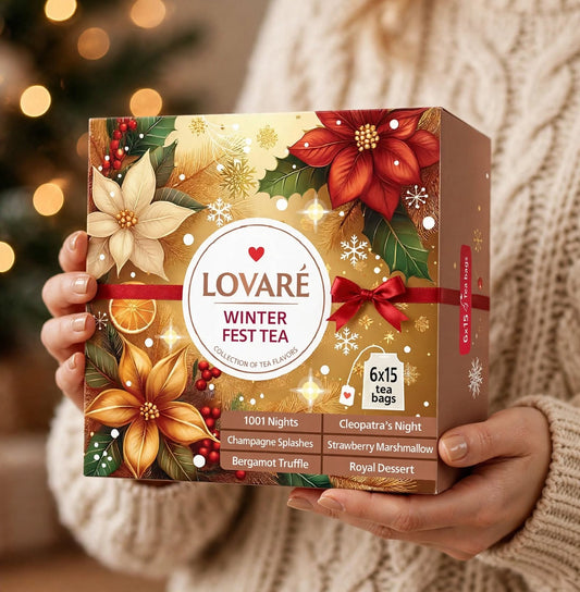 LOVARÉ Winter Fest Tea Set – 90 Premium Theezakjes