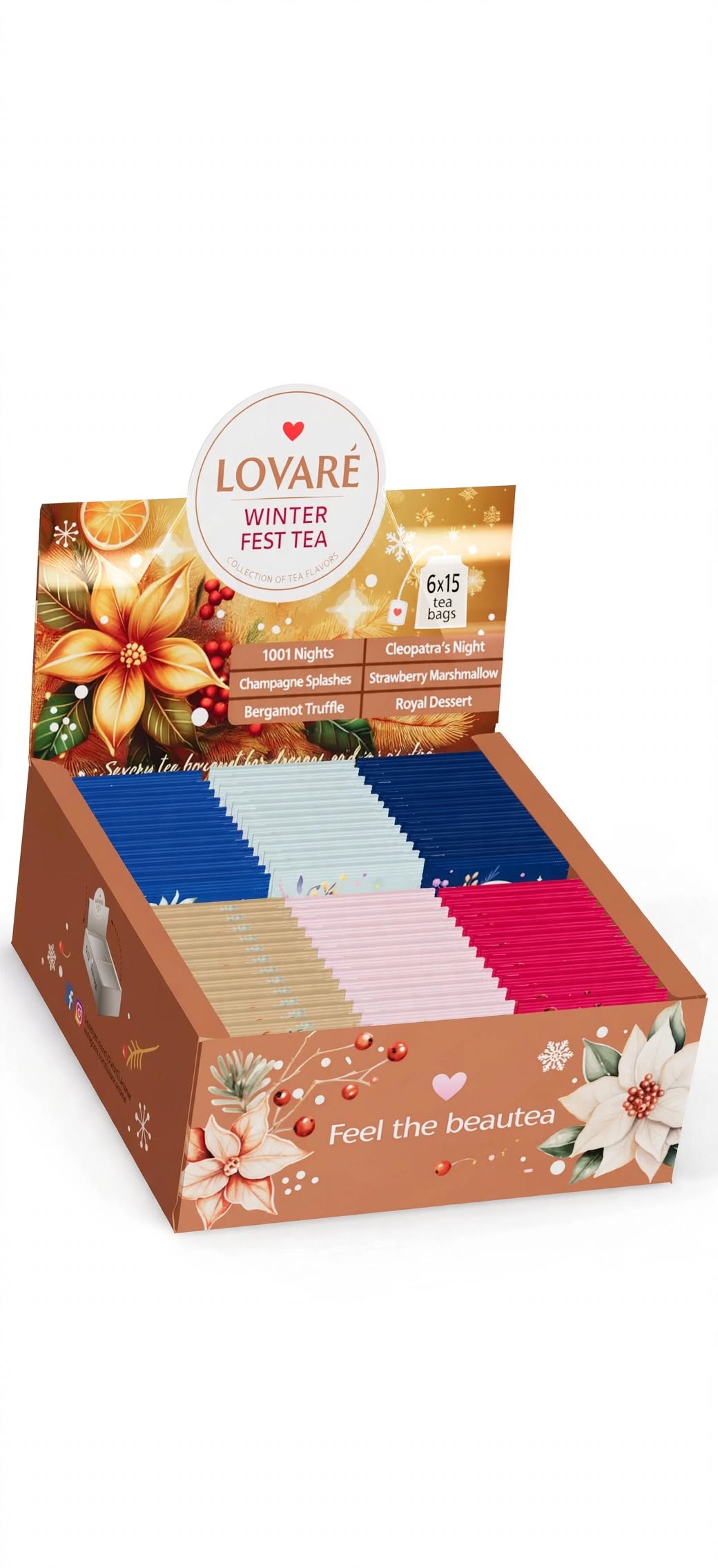 LOVARÉ Winter Fest Tea Set – 90 Premium Theezakjes