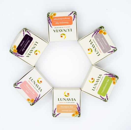 Lunavia Shampoo Bar – Natural Solid Shampoo for Fat, Dry, Curly Hair & Sensitive Scalp