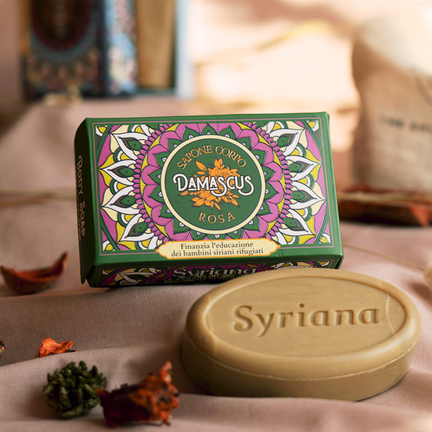 Aleppo Soap Scented with Damask Rose, Black Musk, Oud-Amber: Mix of all 3