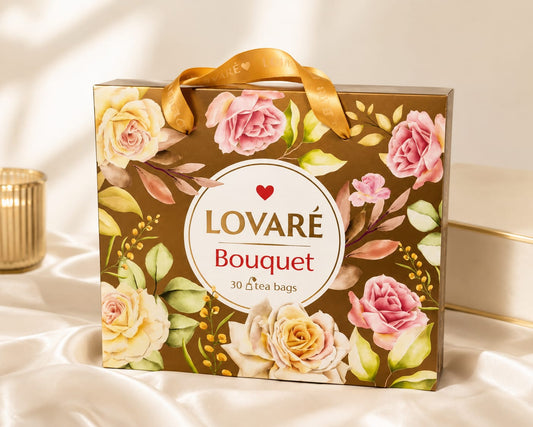 Lovare Bouquet Tea Gift Set – Luxury Floral Tea Collection (30 Tea Bags)