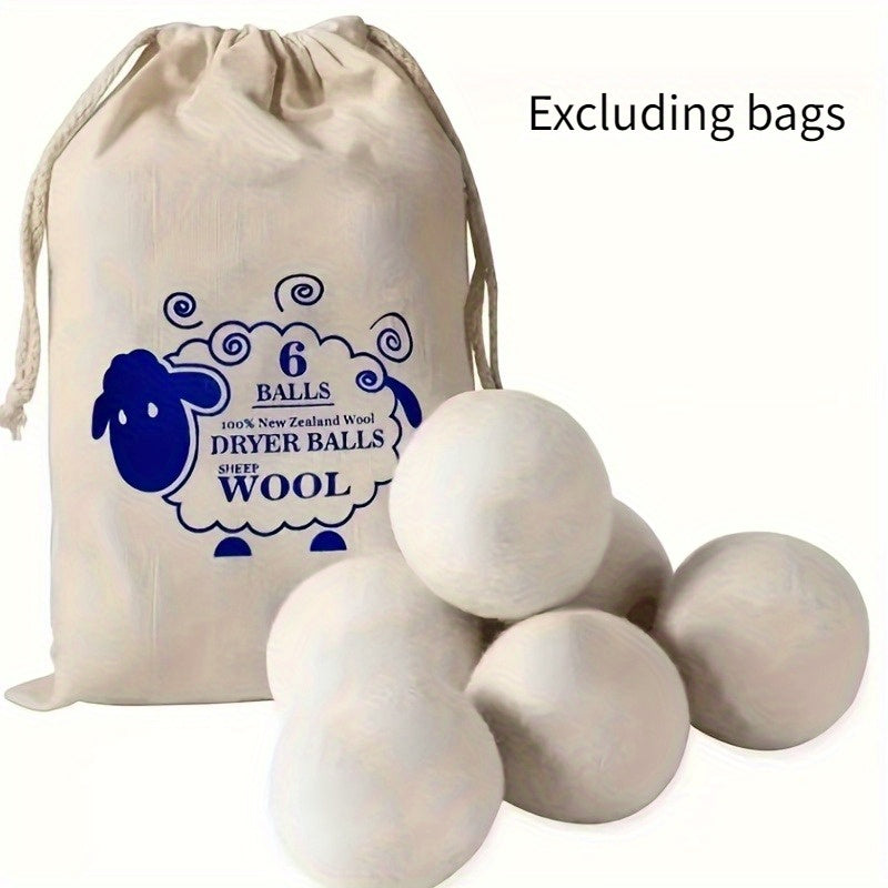6-Piece 100% New Zealand Wool Dryer Balls