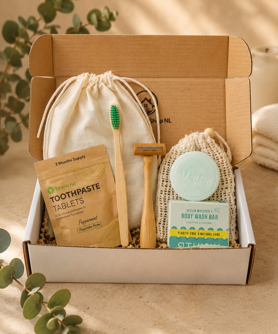 Zero Waste Travel Kit – Duurzame Toilettas Set voor Hem & Haar | Flight Friendly Eco Care Set