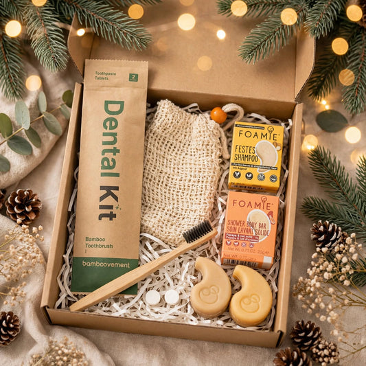 Mini Plastic Free Travel Kit | Bamboo Toothbrush & Solid Toiletries | EcoHavenShop