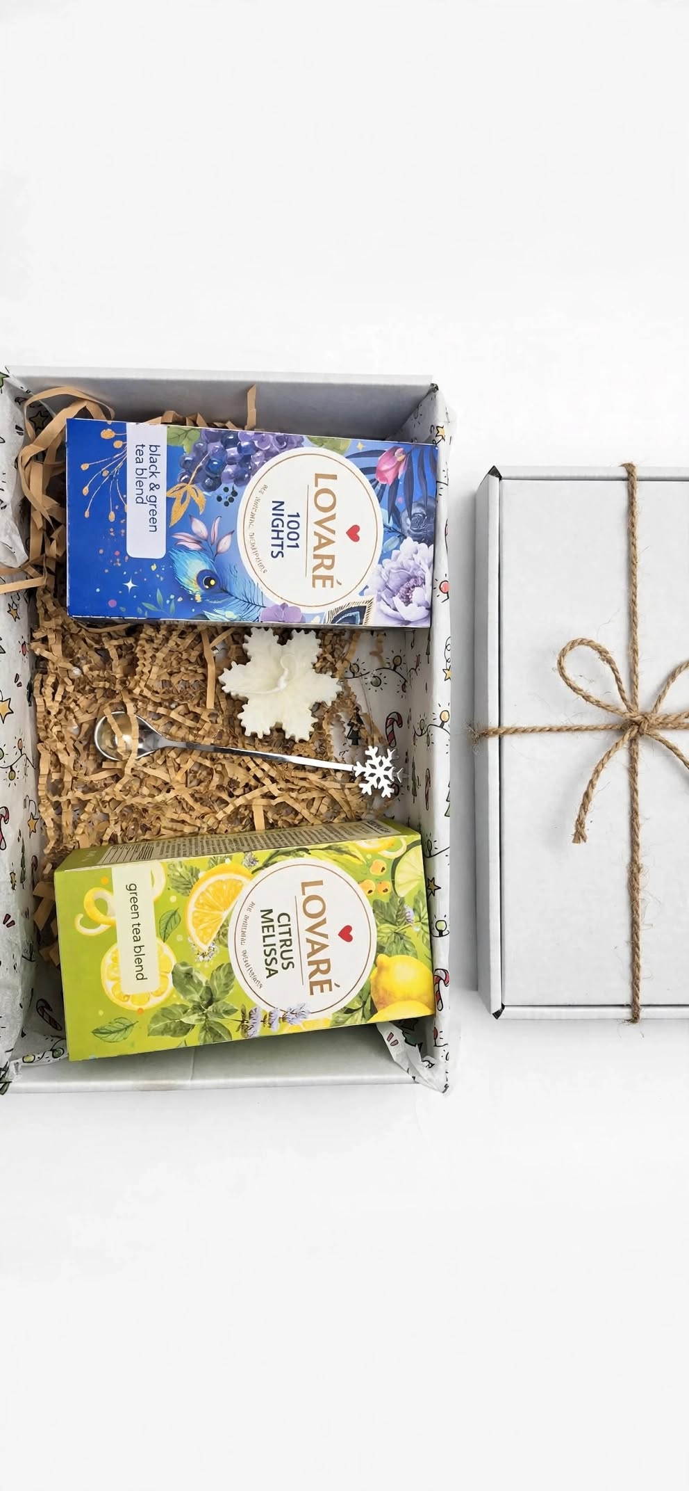 Winter Tea Set with Candle | Cozy Gift | Holiday Care Package