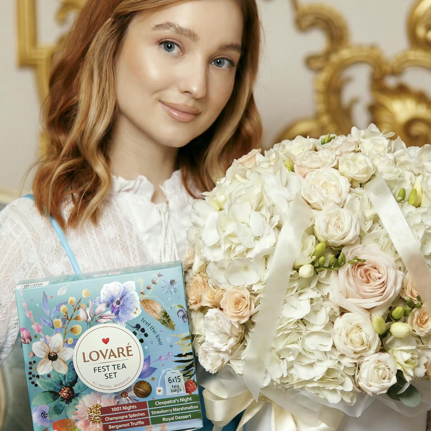 Lovare Bouquet Tea Gift Set – Luxury Floral Tea Collection (30 Tea Bags)