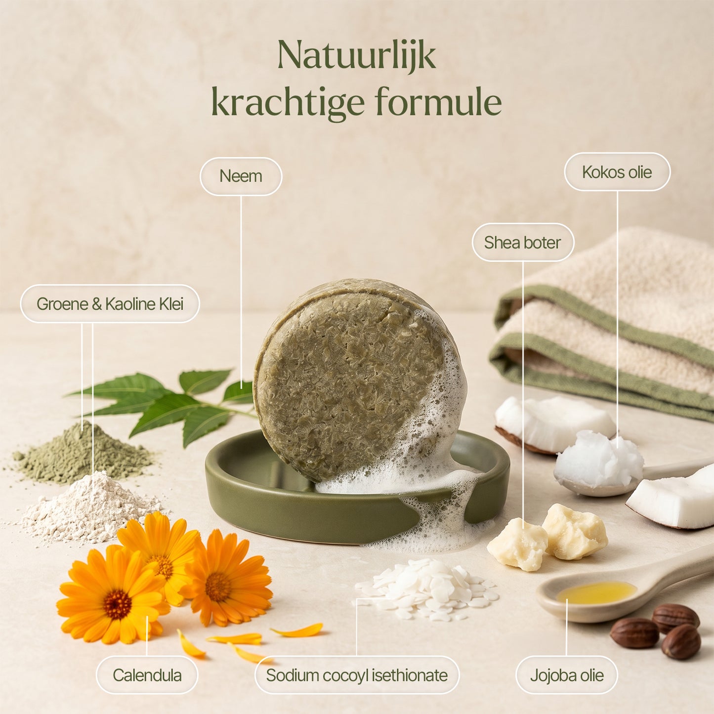 Lunavia Natural Hair Detox Set – Plasticvrije Haarverzorging met Shampoo Bar, Conditioner Bar &amp; Natuurlijke Essentials
