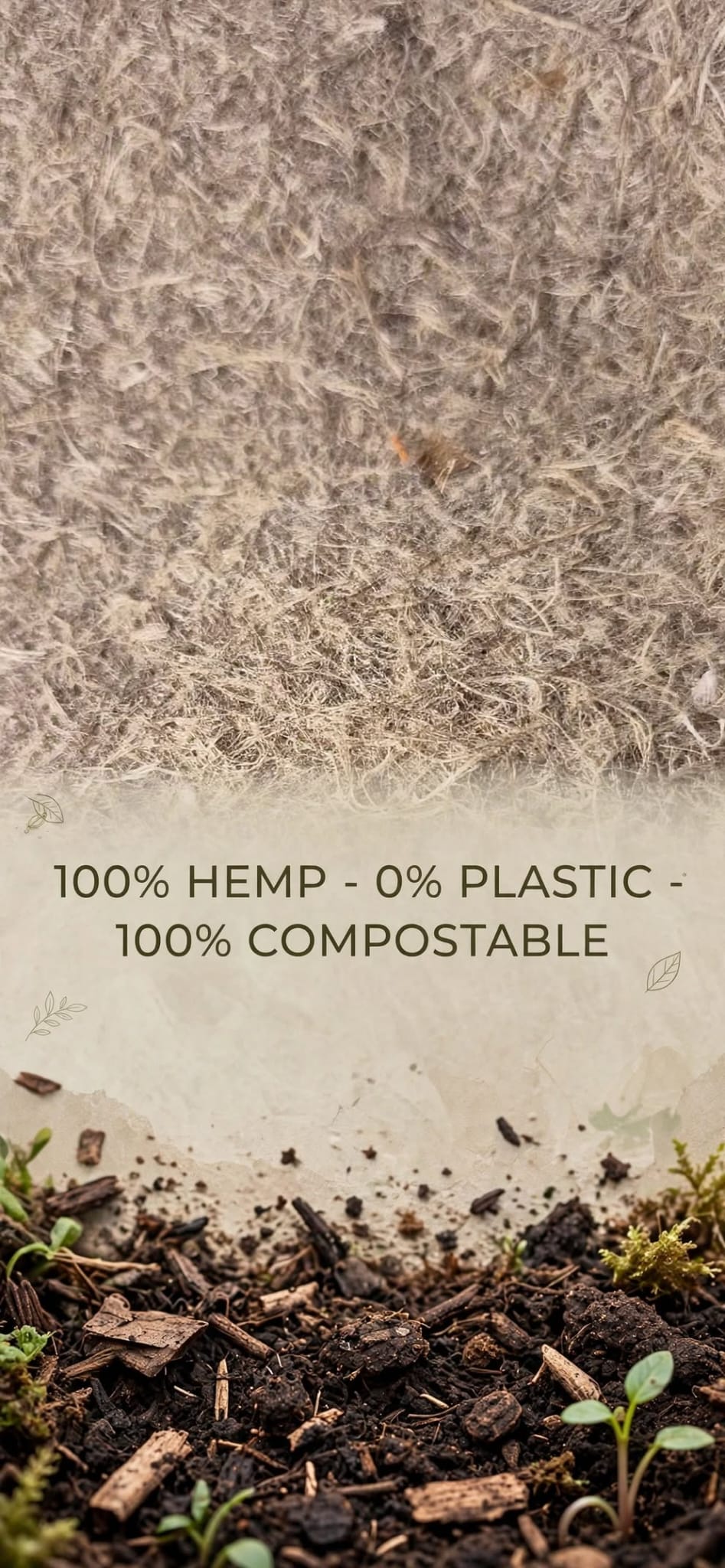 Reusable Hemp Dish Cloth Set – 3 Natural Kitchen Cleaning Cloths | 635 GSM