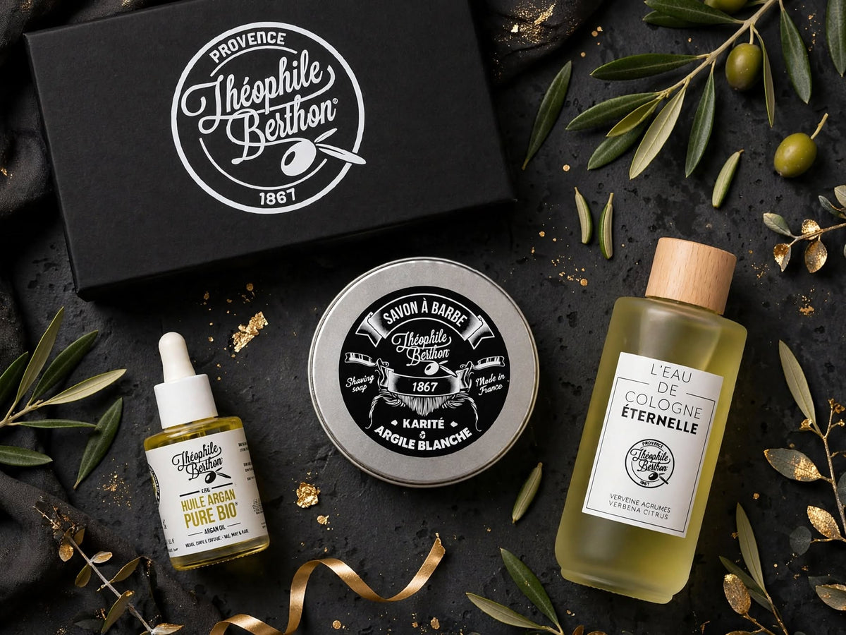 Luxury Grooming Set for Men – Shaving Soap, Argan Oil & Cologne Gift Box