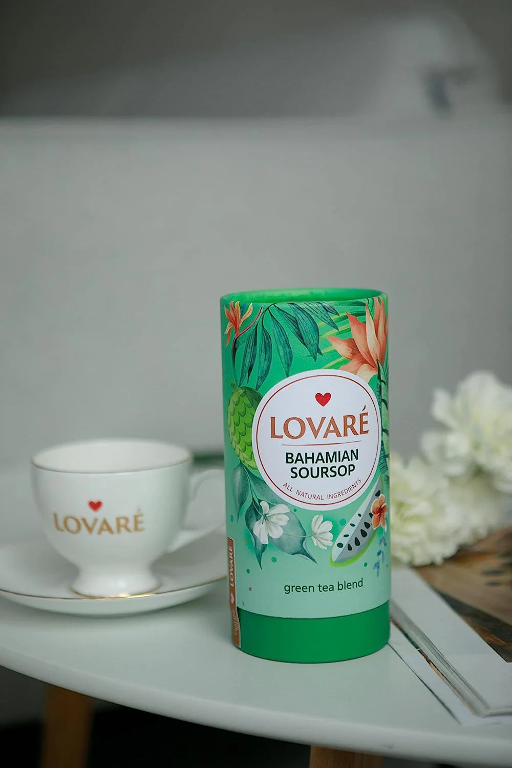 Lovaré Bahamian Soursop Premium Loose Leaf Green Tea – 80 g