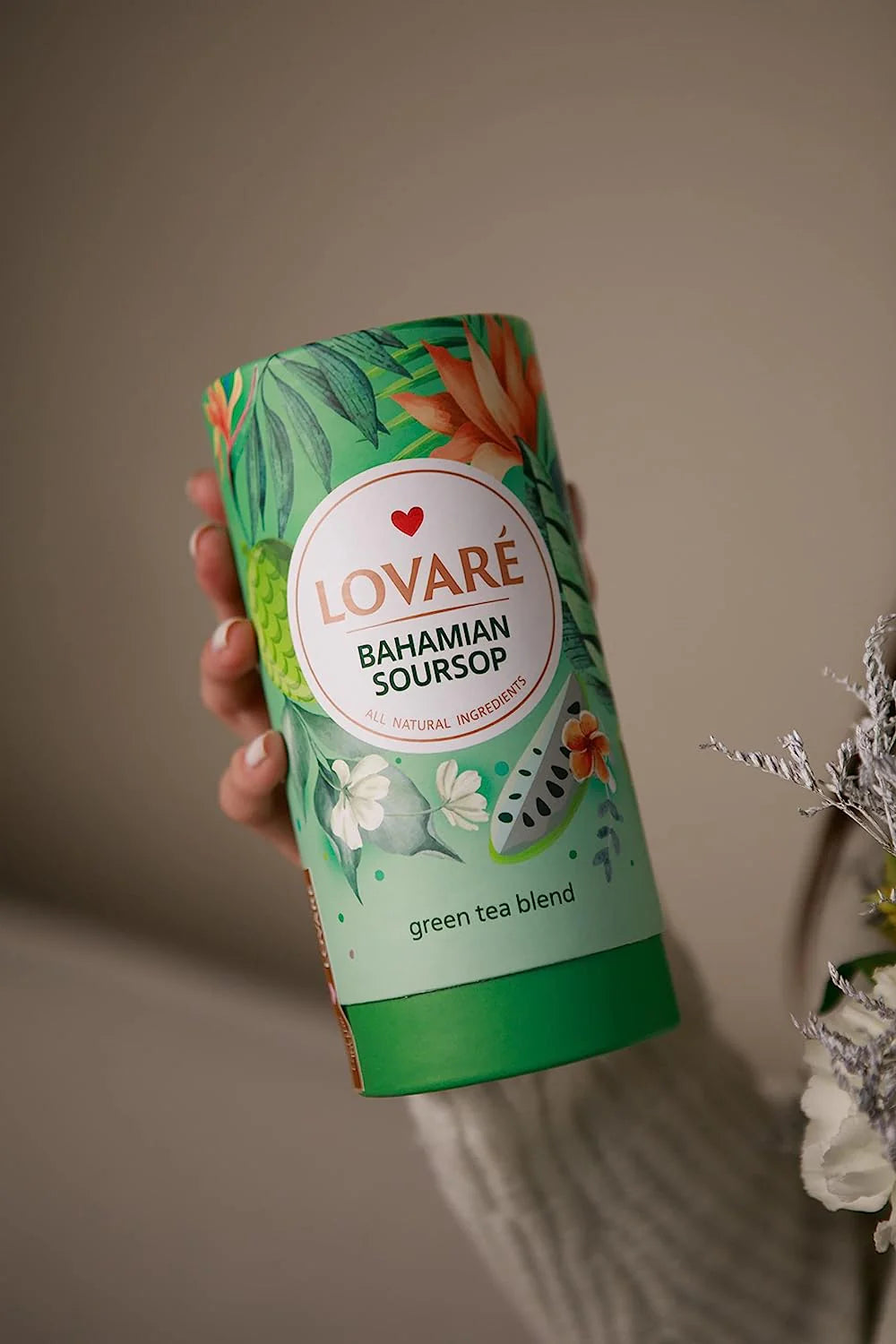 Lovaré Bahamian Soursop Premium Loose Leaf Green Tea – 80 g
