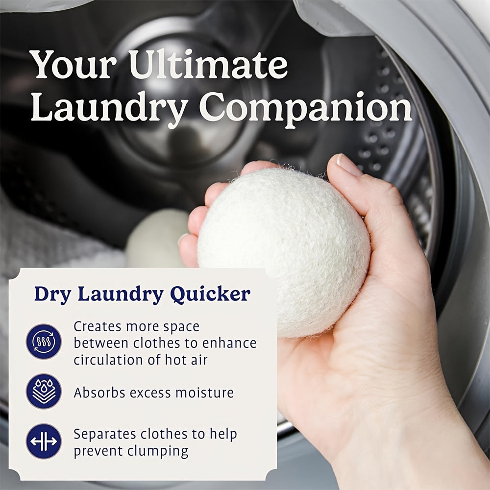 6-Piece 100% New Zealand Wool Dryer Balls