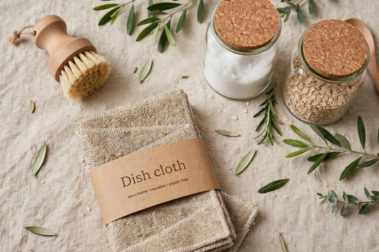 Reusable Hemp Dish Cloth Set – 3 Natural Kitchen Cleaning Cloths | 635 GSM