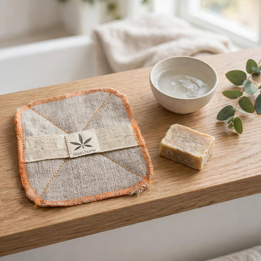 100% Hemp Scrub Cloth – Reusable Natural Body Exfoliating Cloth | 12 × 14 cm