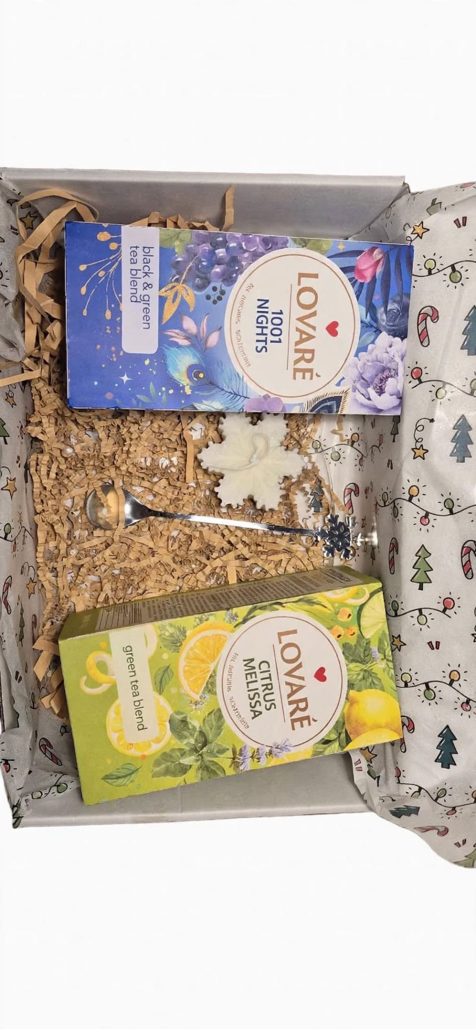 Winter Tea Set with Candle | Cozy Gift | Holiday Care Package