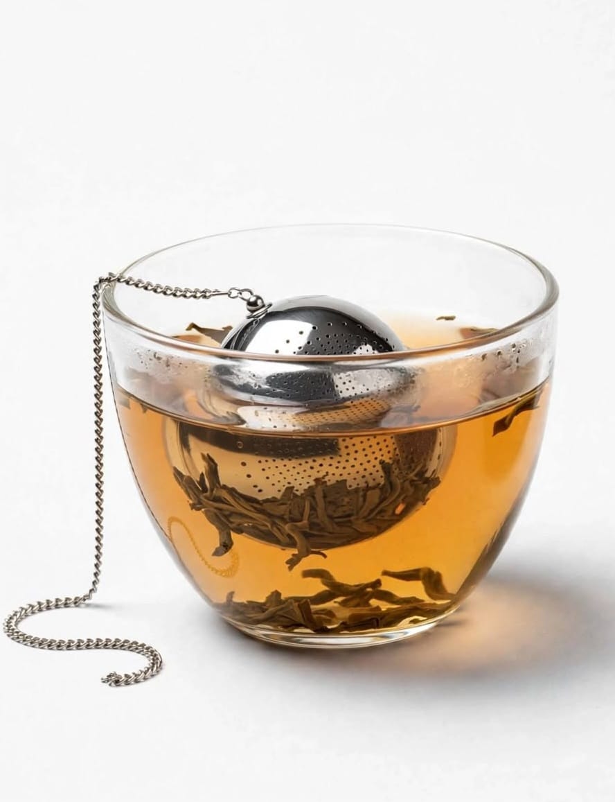 Christmas Tea Infuser Ball – Silver | Reusable Loose Leaf Tea Strainer
