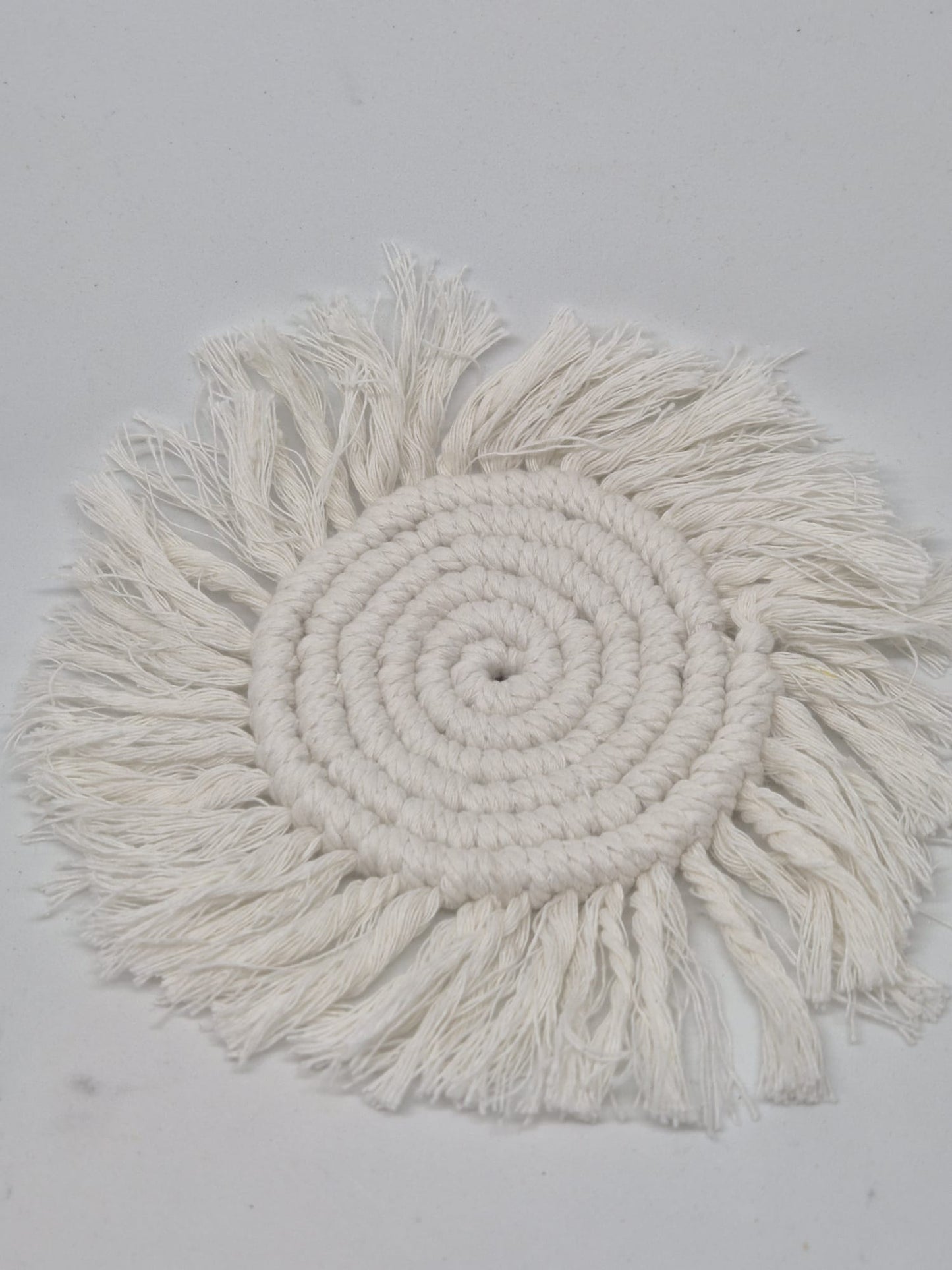 Handmade Macramé Coaster – Boho Cotton Mug Coaster
