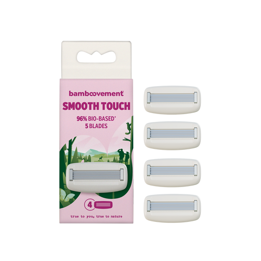Eco-Friendly 5-Blade Razor Cartridges – 96% Bio-Based, Sustainable Shaving, Plastic-Free Alternative