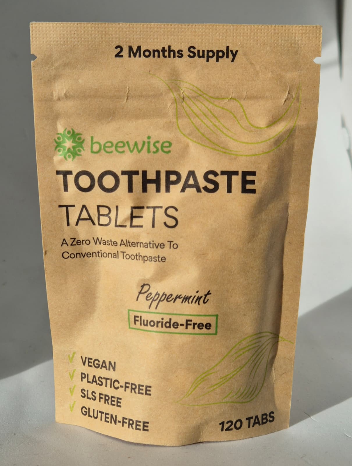 Plastic-Free Toothpaste Tablets – Fresh Peppermint (120 Tablets)